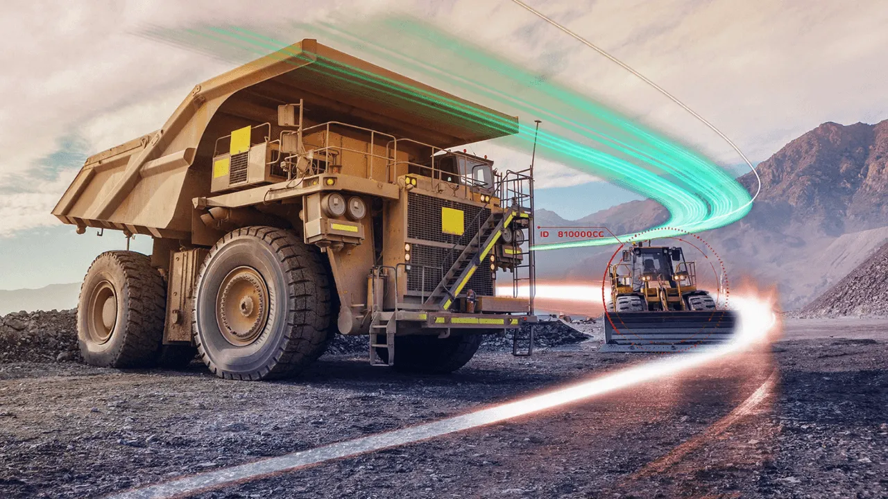 Connected haul truck operating at a mine